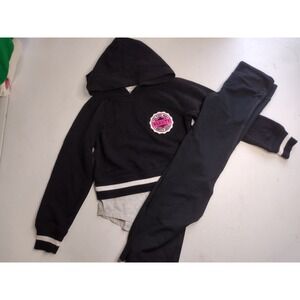 Danskin Now Hoodie and C9 Champion Pants Girls‎ XS 4-5 Black Varsity Outfit Set